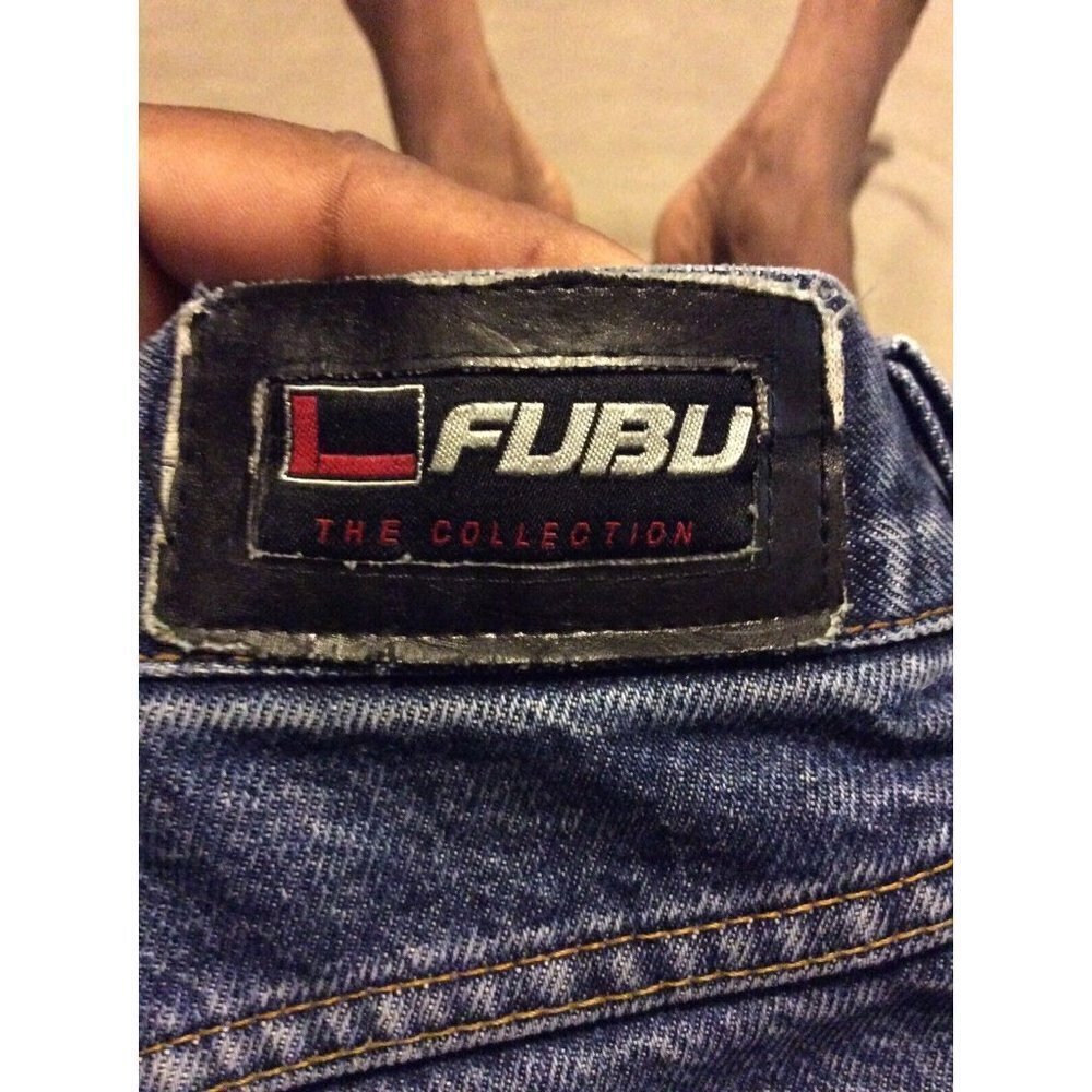 Fubu Shorts Size 40 Mens Blue Denim Casual Jean Shorts Straight Streetwear - Picture 5 of 12